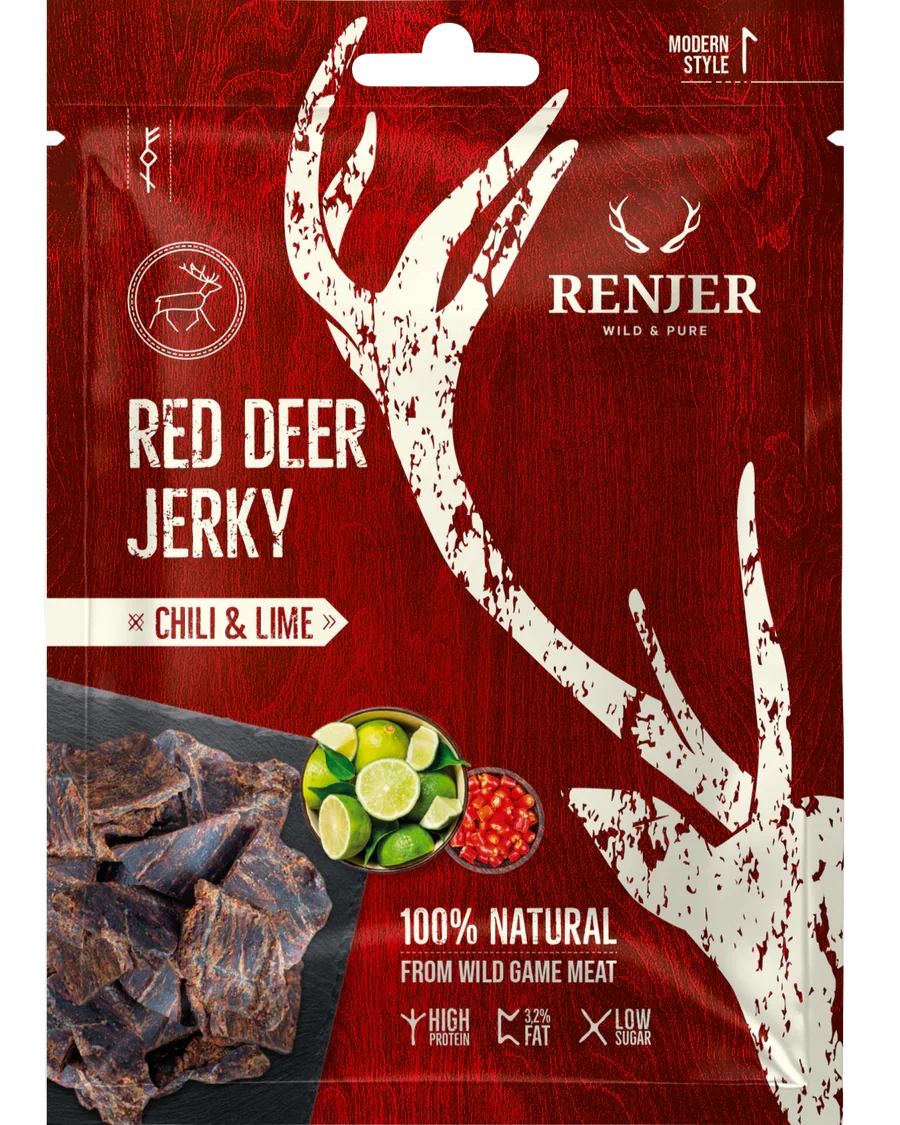 Renjer Red Deer Jerky – Chili & Lime - Phosh Food
