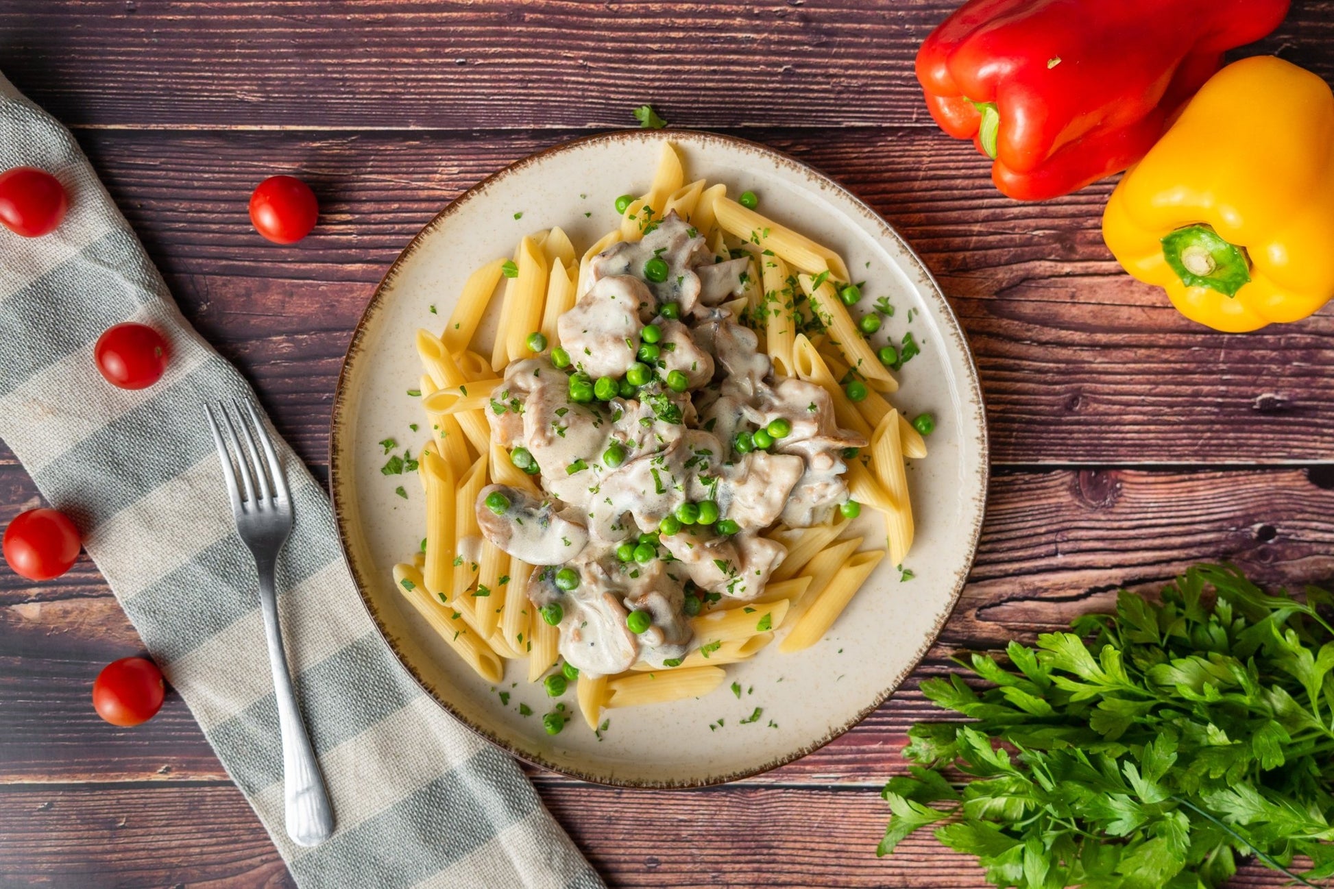 Chicken Mushroom Pasta - Phosh Food