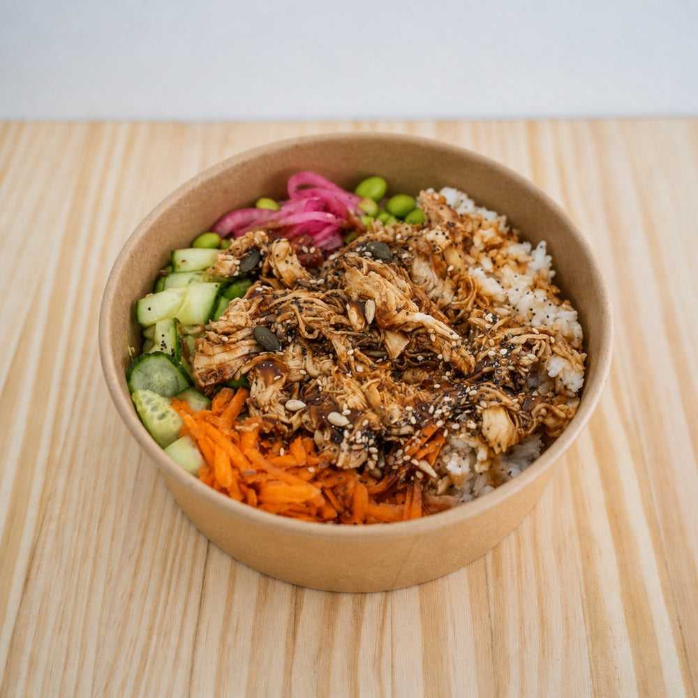 Teriyaki chicken poke bowl from The Deli