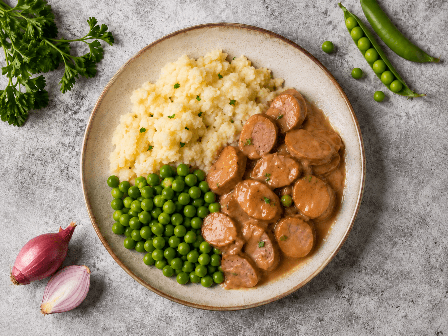 Turkey Sausage and Mash - Phosh Food